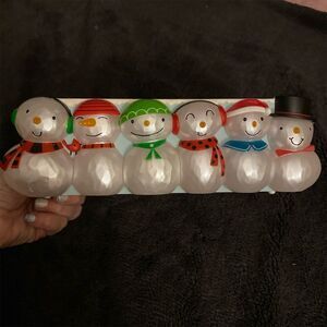 Hallmark Christmas Snowmen Musical Light-Up Decoration Set of 6